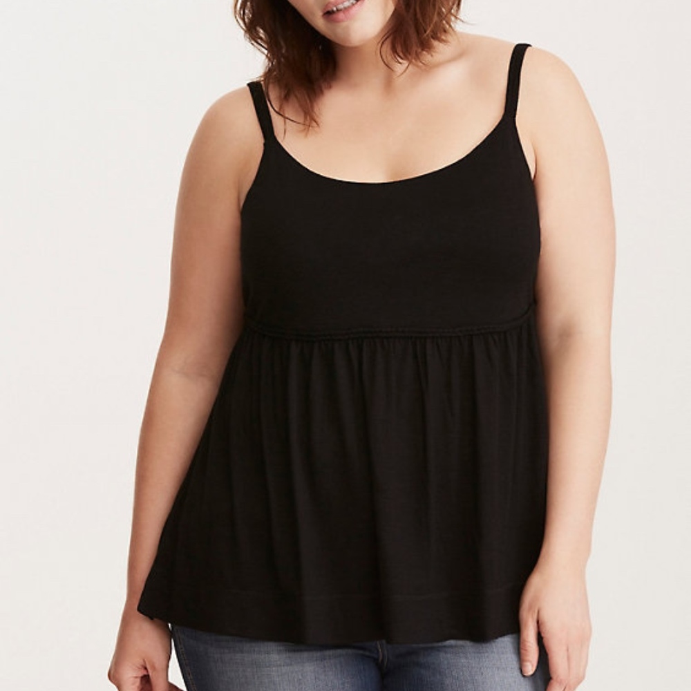 Torrid Braided Trim Babydoll Top
